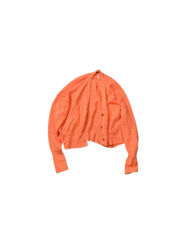 Sweater Cardigan By Free People In Orange, Size: S