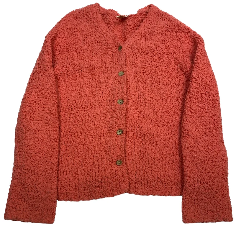 Sweater Cardigan By J. Jill In Orange, Size: M