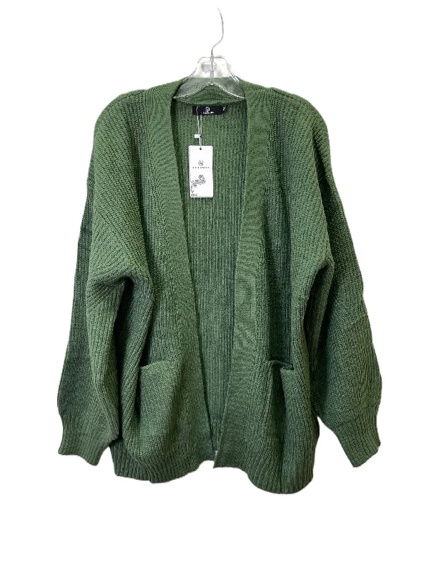 Sweater Cardigan By Lillusory In Green, Size: M