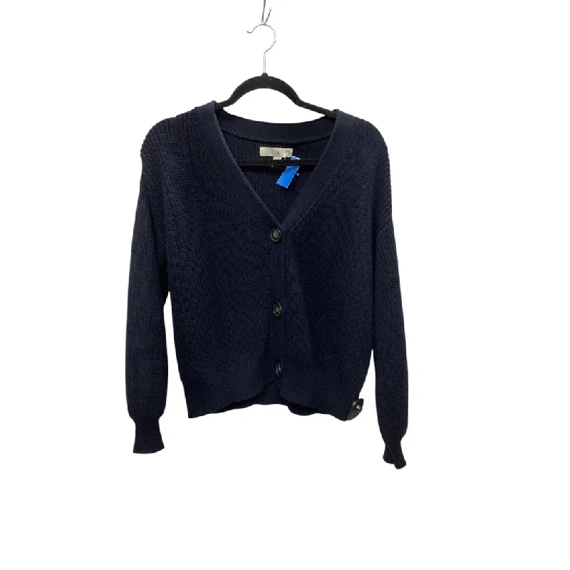 Sweater Cardigan By Loft In Navy, Size: S