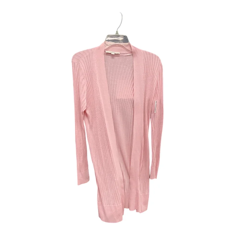 Sweater Cardigan By Loft In Pink, Size: M