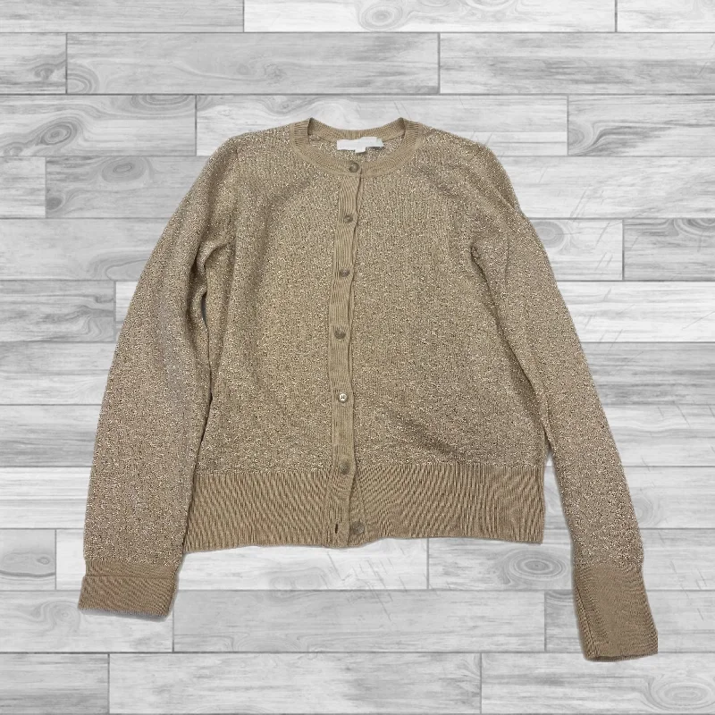 Sweater Cardigan By Loft In Tan, Size: Xs