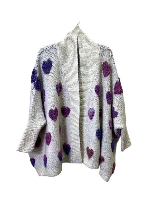 Sweater Cardigan By Look In Cream, Size: Osfm