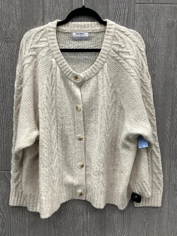 Sweater Cardigan By Old Navy In Cream, Size: 3x