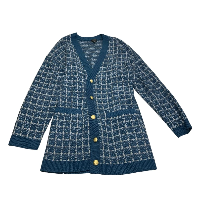 Sweater Cardigan By Talbots In Blue, Size: Xlp