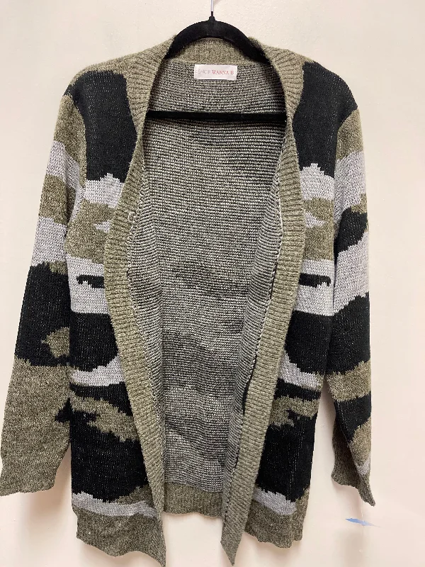 Sweater Cardigan By Wanna B In Camouflage Print, Size: S