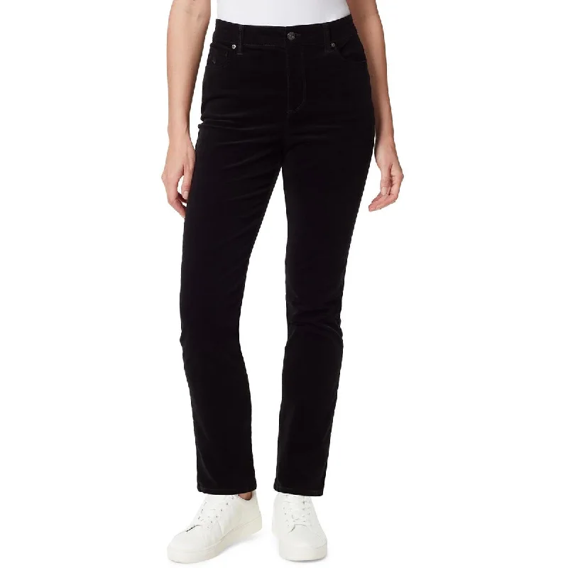 Amanda Womens Corduoy Stretch Tapered Leg Jeans