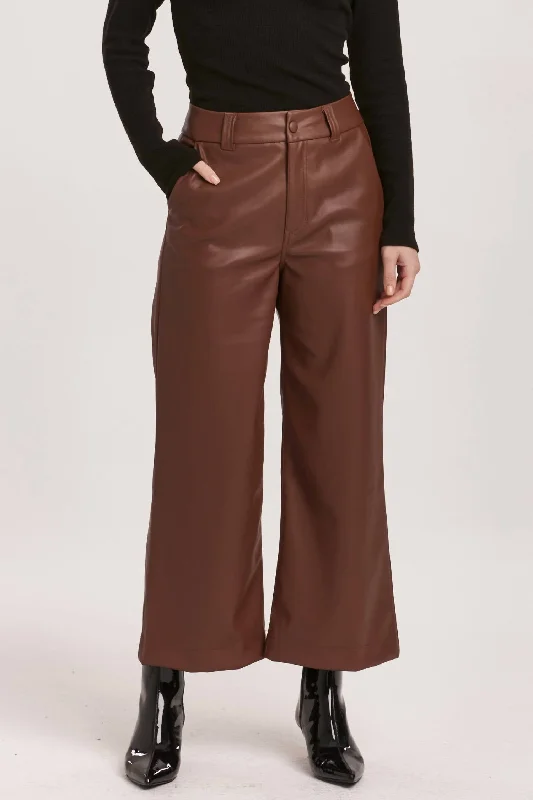 Audrey Cropped Pants In Mahogany