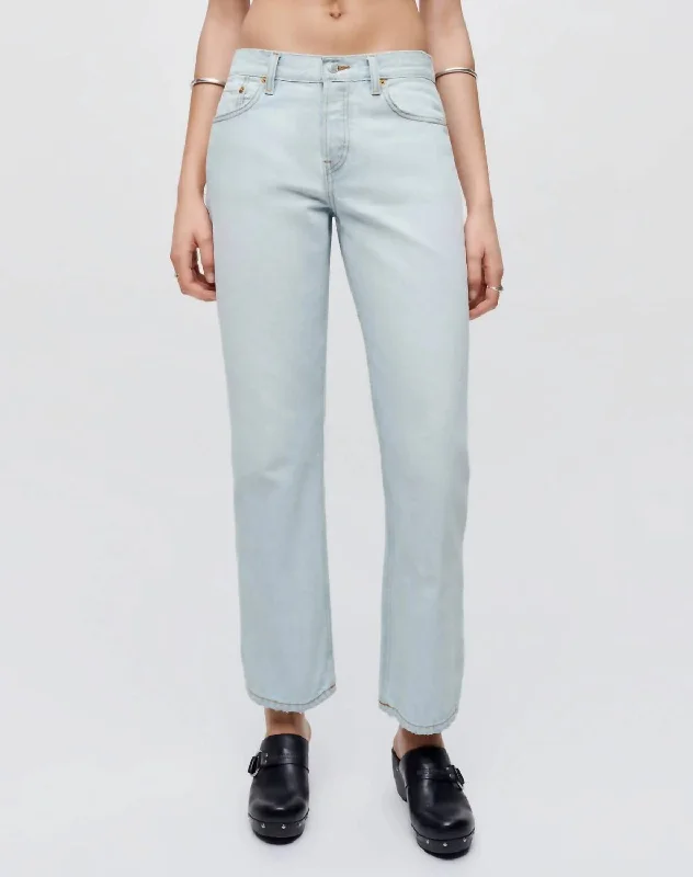 Easy Straight Crop Jean In Acqua