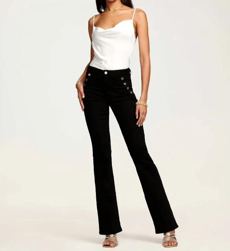 Helena High-Rise Flare Jeans In Black