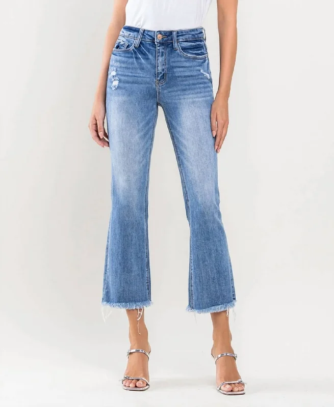 High Rise Kick Flare Jeans In Light Wash