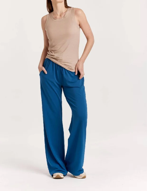 Quincy Wide Leg Pants In Nightfall Terry