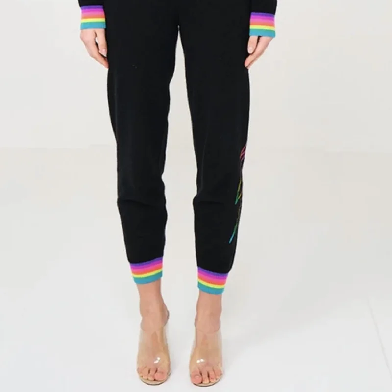 Rainbow Thunder Strike Cashmere Jogger In Multi