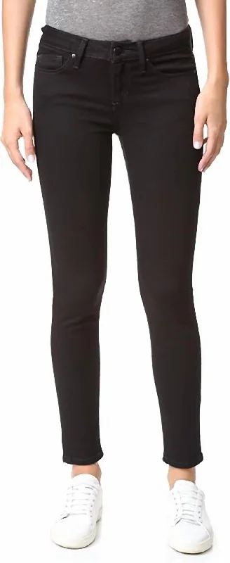 The Vixen Sassy Straight Ankle Stretch Denim Skinny Jeans In Reagan Black