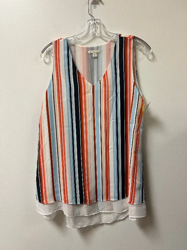 Top Sleeveless By Cato In Orange, Size: M