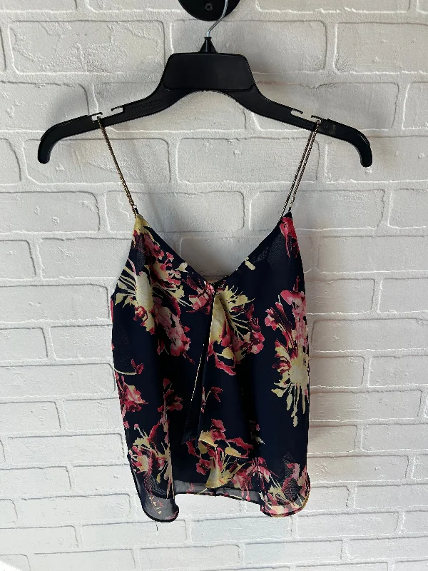 Top Sleeveless By Collective Concepts In Blue & Yellow, Size: S