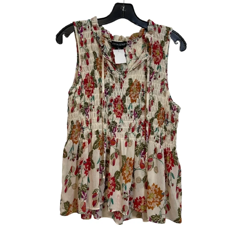 Top Sleeveless By Cynthia Rowley In Flowered, Size: M