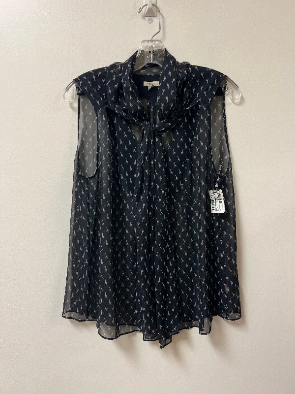 Top Sleeveless By Fossil In Black, Size: L