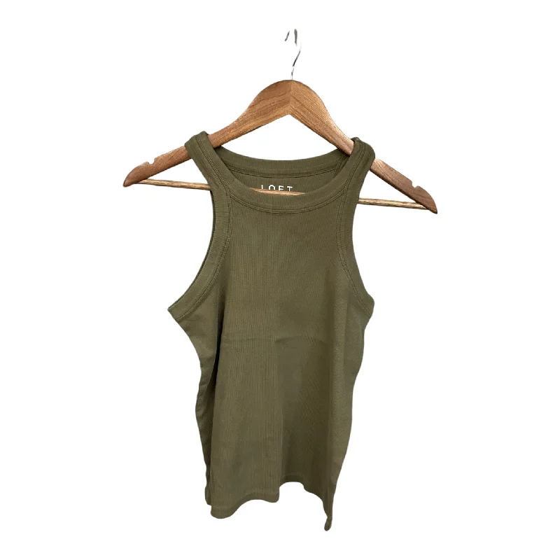 Top Sleeveless By Loft In Green, Size: L