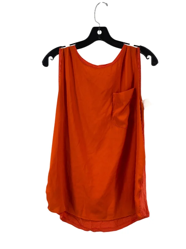 Top Sleeveless By Loft In Orange, Size: M