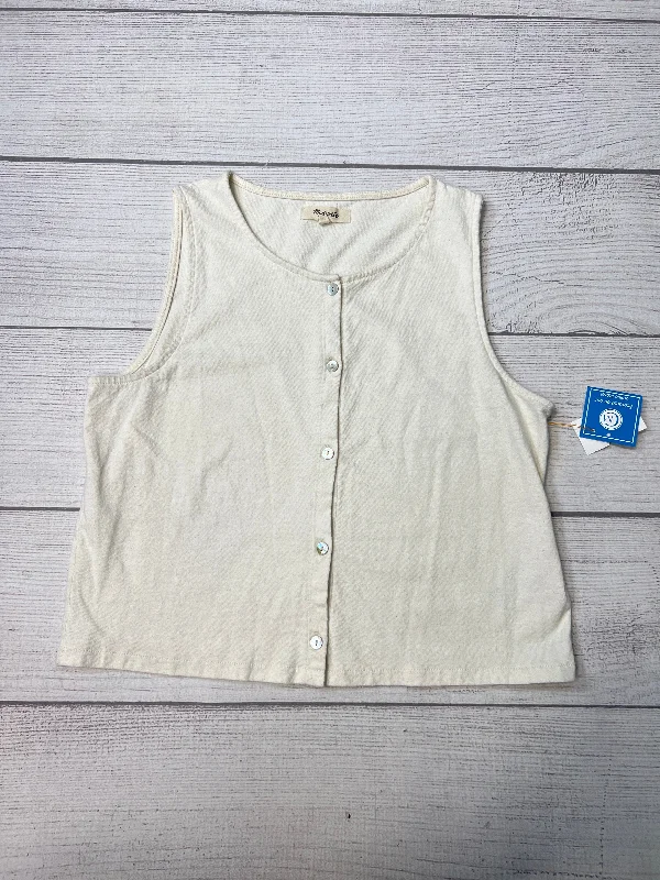 Top Sleeveless By Madewell In Cream, Size: S