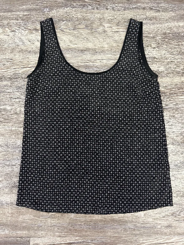 Top Sleeveless By Massimo Dutti In Black & White, Size: S