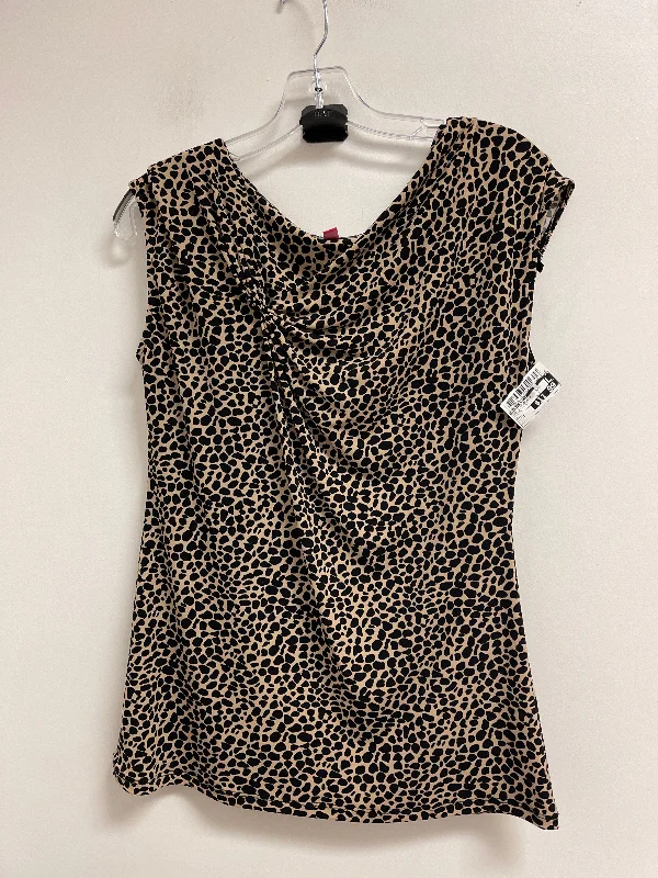 Top Sleeveless By Vince Camuto In Animal Print, Size: M