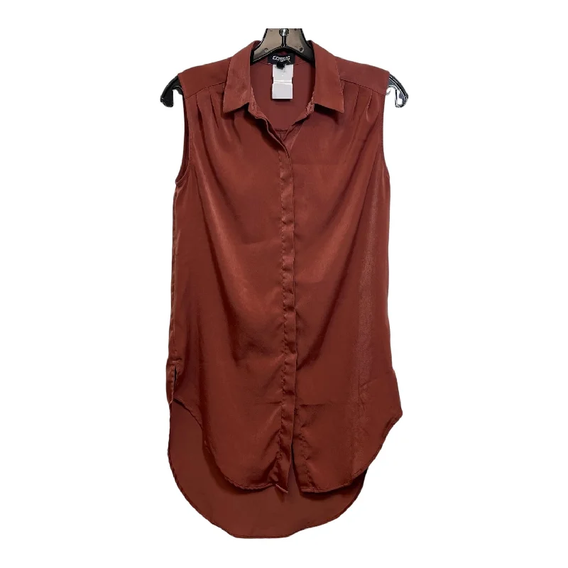 Tunic Sleeveless By Express In Brown, Size: Xs