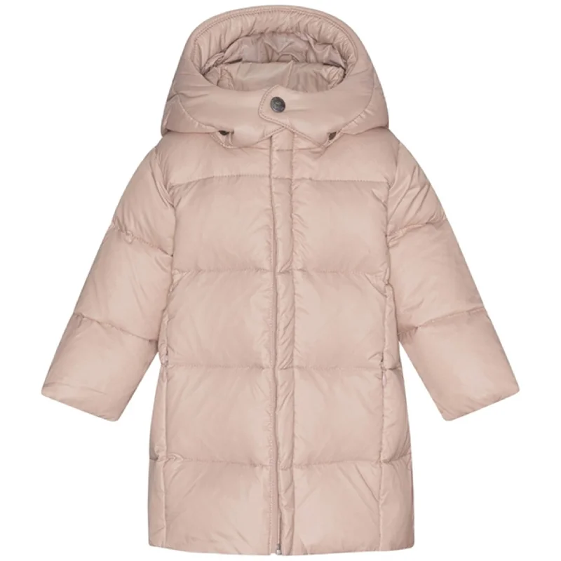 Ver de Terre Featherlight Baby Girls Down Coat Mahogany Rose