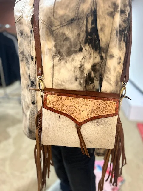 Western Crossbody Bag with fringes -T-1313