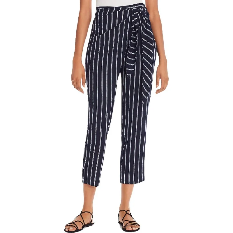 Women's Arrow Striped High Rise Straight Leg Pants In Blue