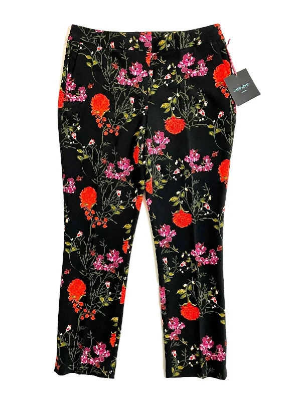 Women's Cropped Floral Print Cigarette Leg Pant In Multicolor