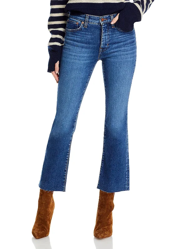 Womens HighRise Cropped Bootcut Jeans