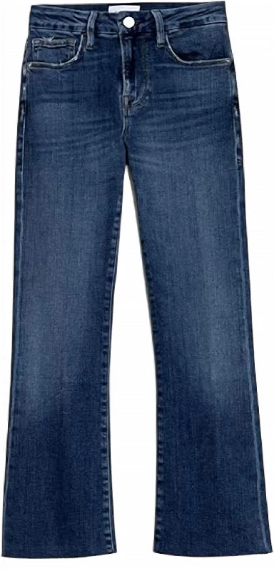 Women's Le Crop Mini Boot Raw Edge Jeans In Crosslane