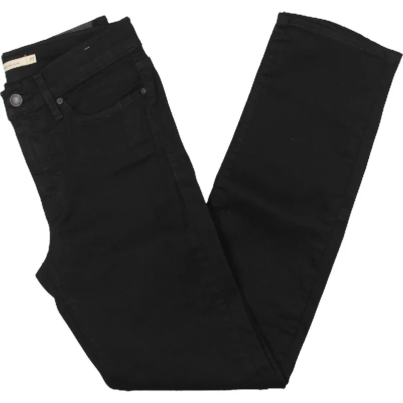 Womens Mid-Rise Slimming Slim Jeans